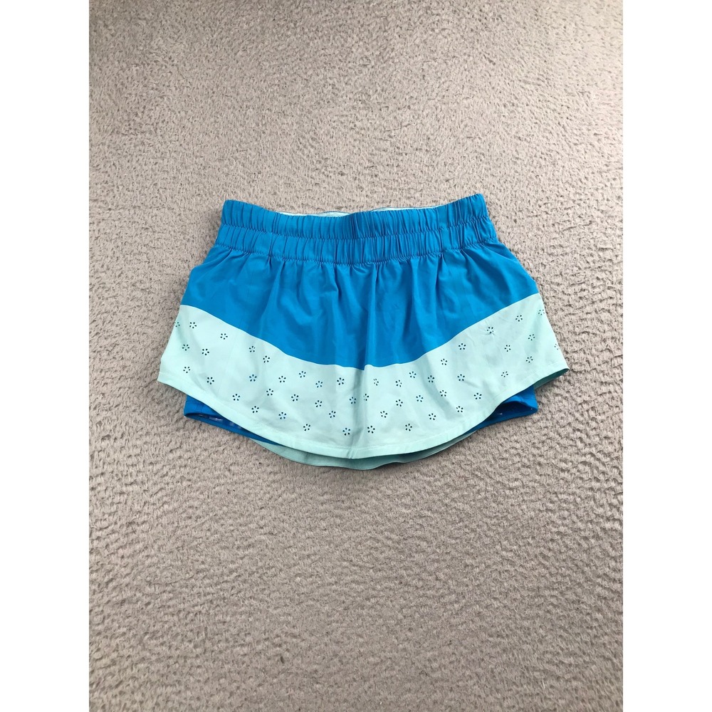 Lululemon Run: Breeze By Skirt *Laser Cut Womens 6 Beach Blanket Blue Skort